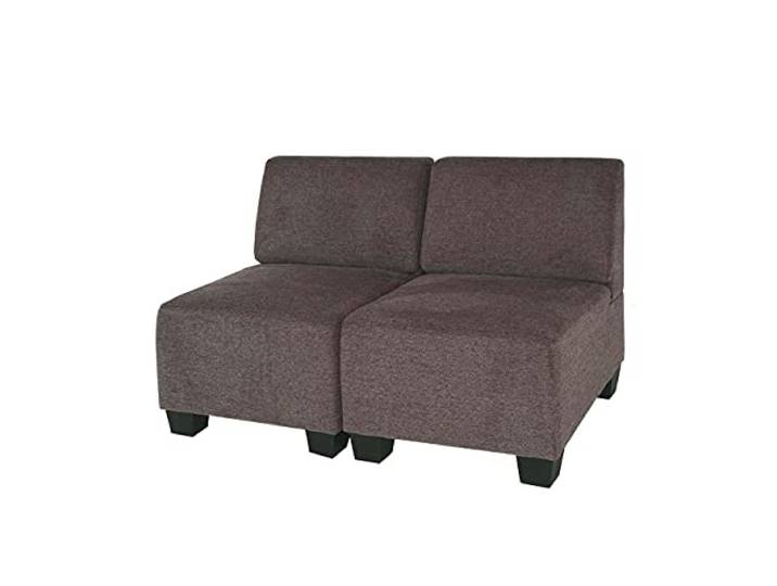 Mendler Modular 2-Sitzer Sofa Couch Lyon - braun, ohne Armlehnen Stoff/Textil