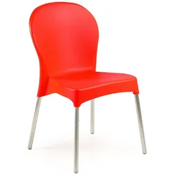 Dmora Linder - Outdoor-Stuhl, Rot, ein Stuhl Made in Italy