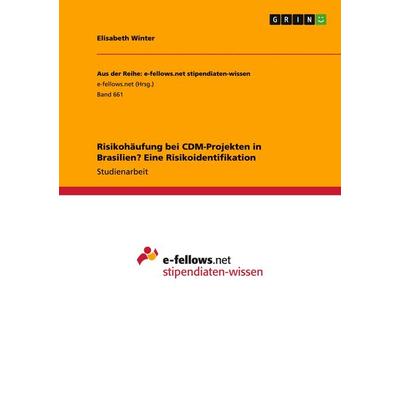 Risikohäufung bei CDM-Projekten in Brasilien? Eine Risikoidentifikation, Taschenbuch von Elisabeth Winter, GRIN, 978-3-656-38555-4