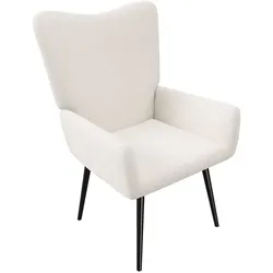 Ohrensessel mit optionalem Hocker Odense - Beige