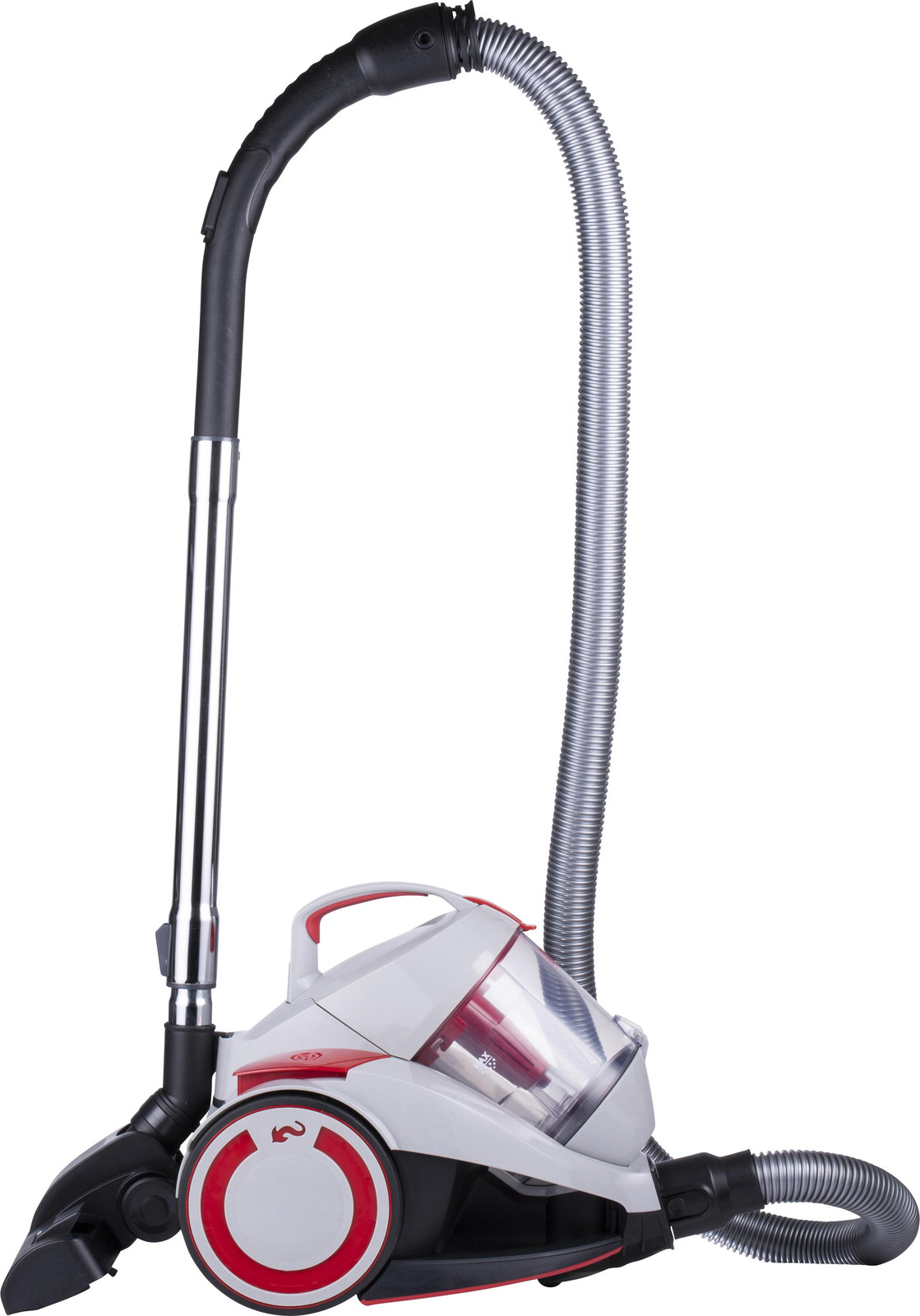 Dirt Devil Stofzuiger zonder Zak DD2502 - 700W Cycloon Stofzuiger met HEPA 12 Filter - Grijs/Rood