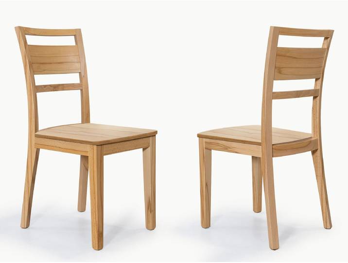 Stuhl Rulana - Nussbaum - Wollfilz - beige