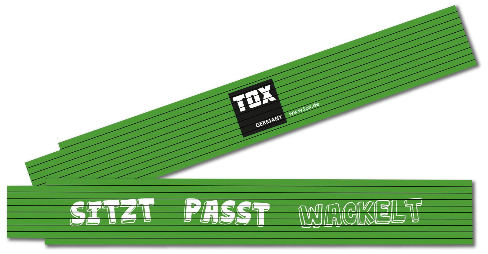 TOX Meterstab "SITZT PASST WACKELT" Holz 09969003/T