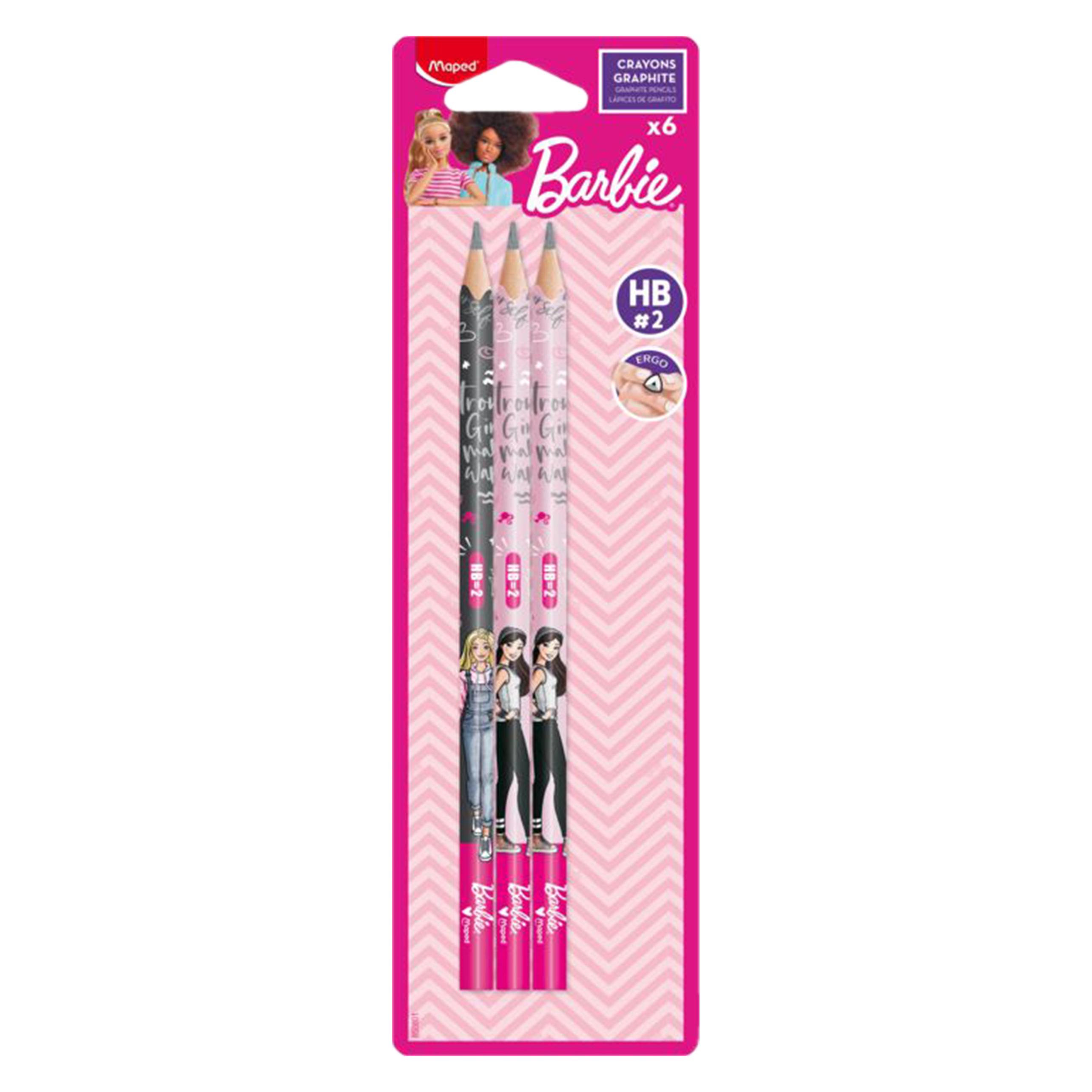 Maped Bleistift HB mit Radierer mehrfarbig (HB, 6x) (850801)