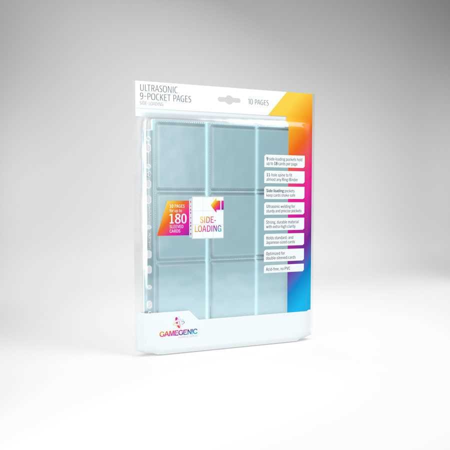 Gamegenic Ultrasonic 9-Pocket Pages Sideloading - 10 Pack for Card Collectors