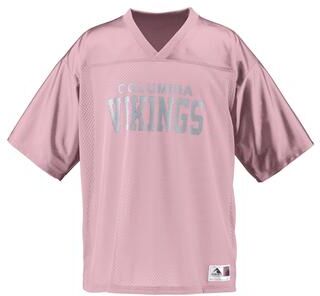 Augusta Sportswear 257 Athletic Stadium Replica Jersey T-Shirt in Light Pink size Medium   Polyester Mesh