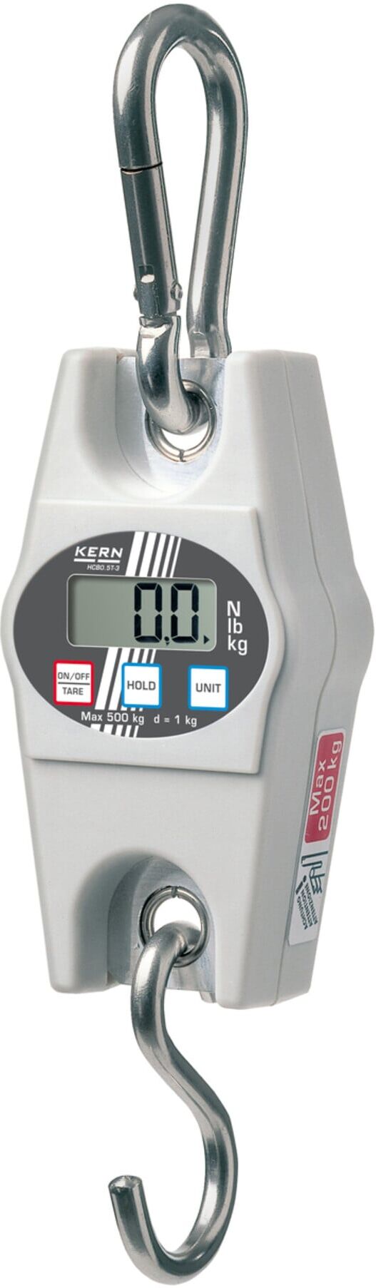 Kern Hängewaage HCB 200K500+C kalibriert, Wägebereich 200 kg, Ablesbarkeit 500 g ; KERN & Sohn)