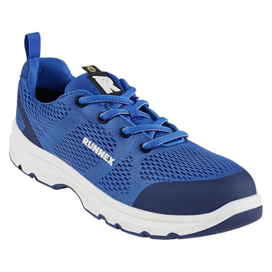 BIG Arbeitsschutz Sicherheitshalbschuh ESD S1 Runnex, blau/weiss, Gr.45 (S1, 45) (228247)
