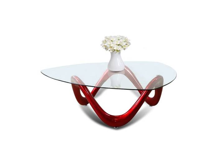 Table basse de salon rouge - Niagara