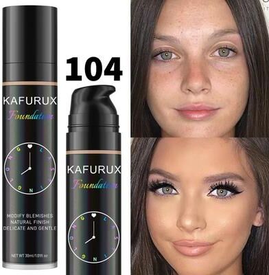Inspired Finds 8 Color Liquid Foundation Waterproof Korean Makeup Base With Full Coverage Concealer 104
