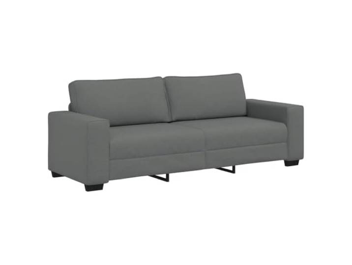 KUTYWEXFM 3-Sitzer-Sofa Dunkelgrau 220x77x82 cm Stoffsofa Polstersofa Bequemes Dreisitzer Couchmöbel mit breiten Armlehnen und Schaumstoffpolsterung für Ihr Wohnzimmer oder Büro.