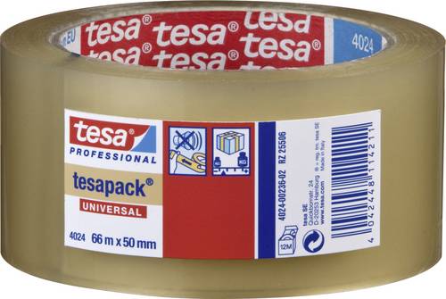 Tesa UNIVERSAL 04024-00236-04 Packband tesapack 4024 Transparent (L x B) 66m x 50mm 1St.