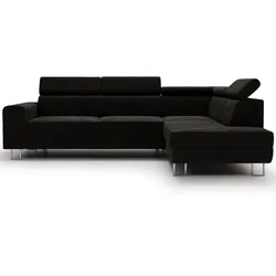ECKSOFA Berona Schwarz Rechts