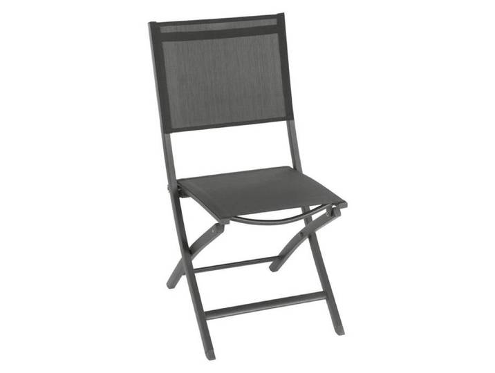 Chaise de jardin - Hespéride - Essentia - Pliable - Aluminium - Anthracite/Graphite