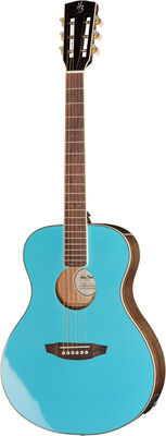 Harley Benton CLF-50E Ocean Metallic Natur Hochglanz mit meerblauer Decke