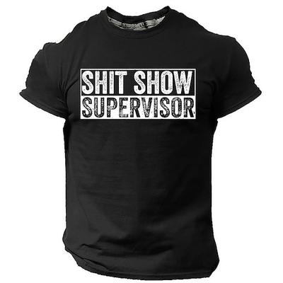 Herren 'Scheißshow Aufseher' Lustiges Arbeits- Bürohumor Grafik-T-Shirt