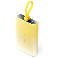 Vention POWER BANK USB 10000MAH 22.5W/YELLOW FHZY0 (10000 mAh, 22.50 W, 38.50 Wh), Powerbank, Gelb