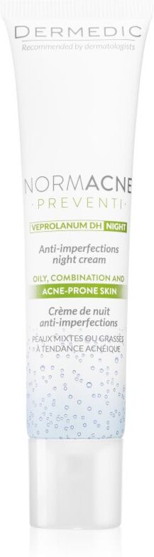Dermedic Normacne Preventi Nachtcreme für Unvollkommenheiten wegen Akne Haut 40 ml