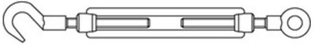 DIN 148 Spannschlösser Stahl SP RH M 12 galvanisch v ; Industrial Quality Supplies (014800150120000)