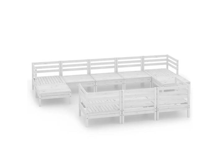 VidaXL - Gartenmöbel set holz, One Size, Weiss