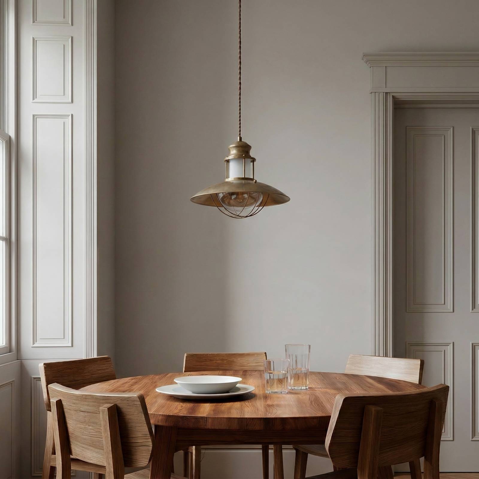 Pendant Light Louisanne Lindby, dimmable, Brown / rust, Hallway, metal, Maritime, Ceiling Light