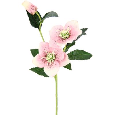Kunstblume I.GE.A. "Christrose", rosa, B:12cm H:57cm L:5cm, Obermaterial: 90% Polyester, 10% Kunststoff, Kunstpflanzen, Künstlich Seidenblumen, 5er Set