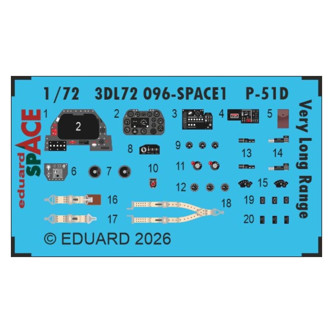 Eduard P-51D Very Long Range SPACE for Arma Hobby (3DL72096)