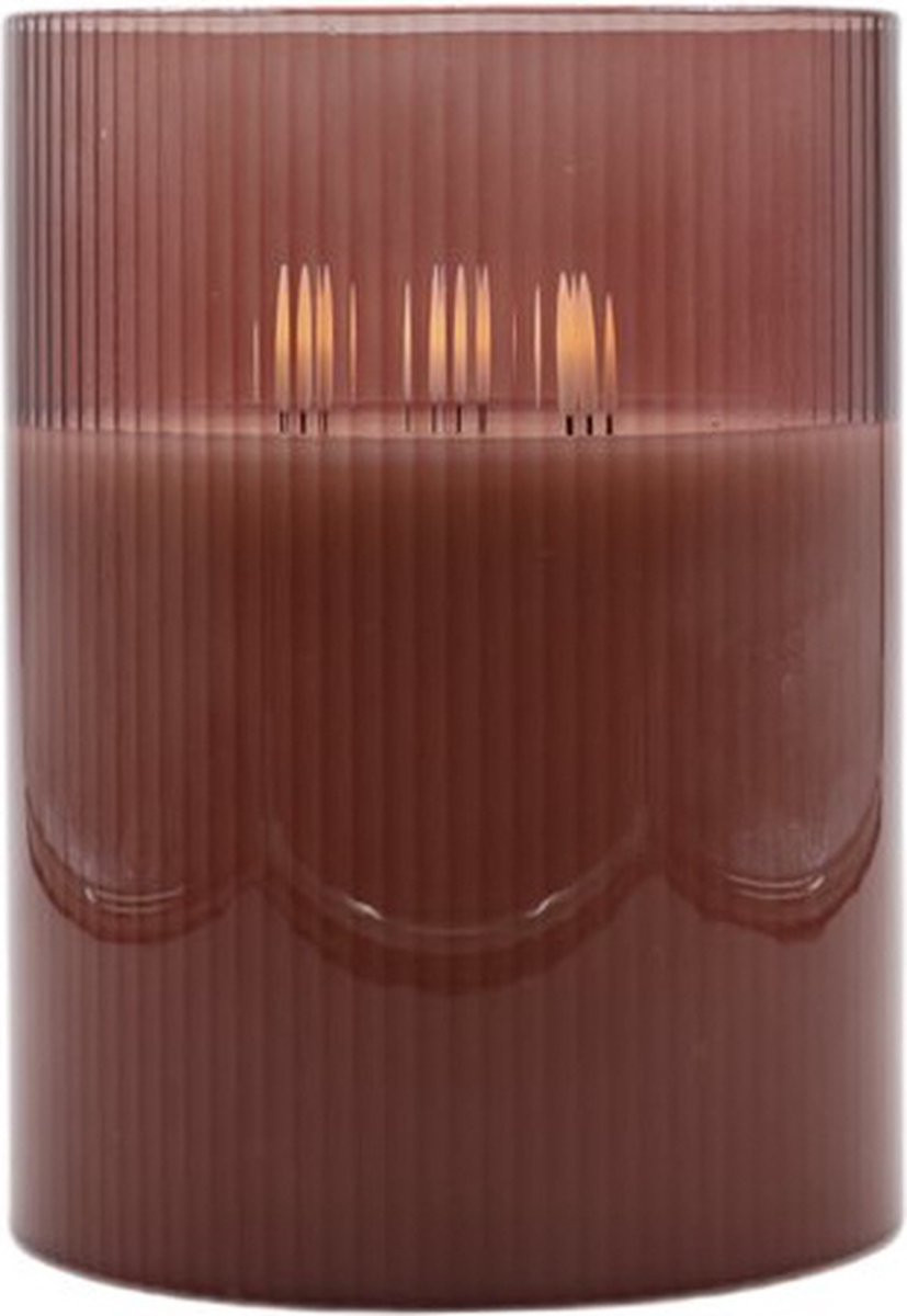 Mansion Atmosphere Led sfeerlicht roodbruin 15 x 20 cm