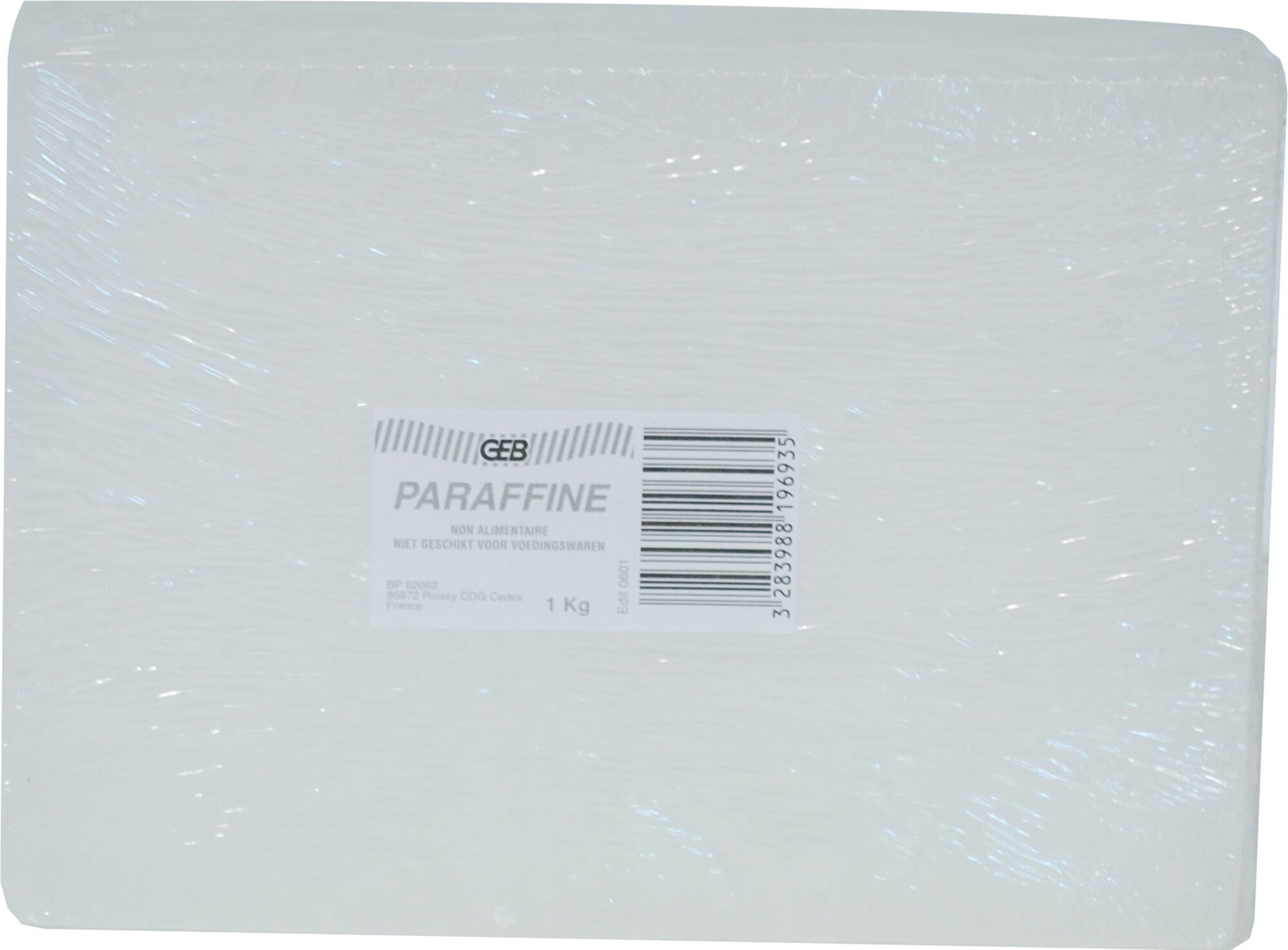 Pain de paraffine paquet 1 kg (4 x 250 g) GEB 819693 Blanc