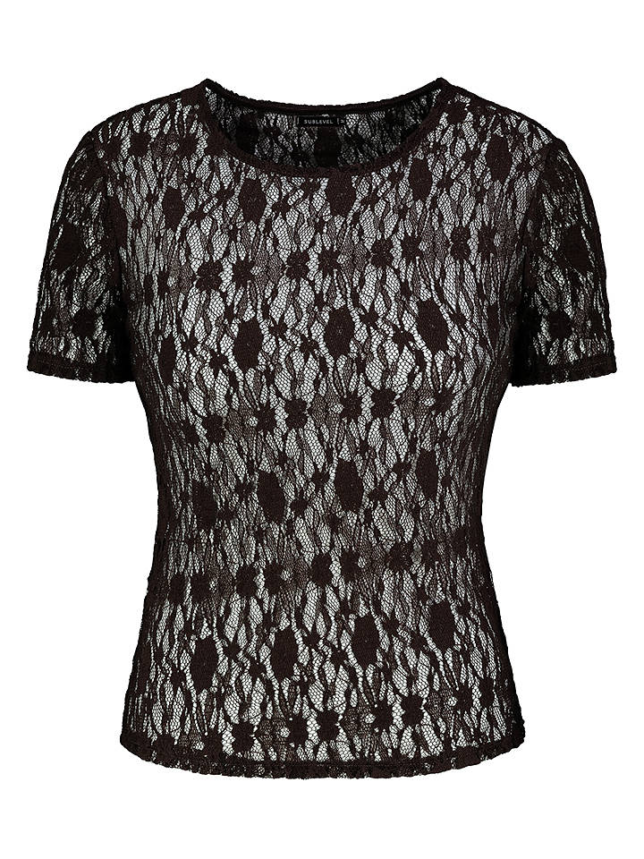 Sublevel Bluse in Dunkelbraun - M