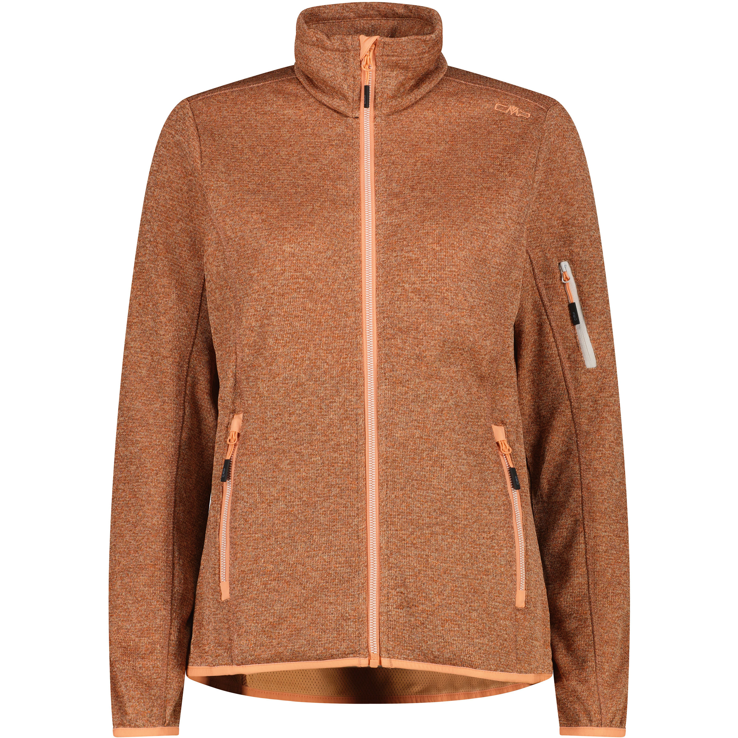 CMP Knitted Mesh Damen Fleecejacke orange Größe L Trekking Atmungsaktiv