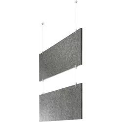 baffel multiple-Set - Deckenträger Odenwald - 2-fach Farbe: grau, Größe: 100x50x2,5cm