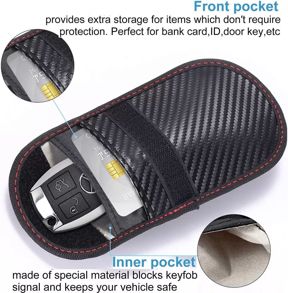 INF Sac pour clés de voiture - Sac de blocage du signal pour votre clé de voiture