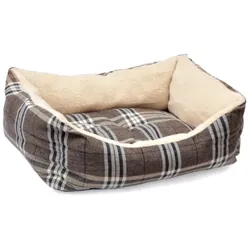Aumüller Plüschsofa Schottland Braun, 90 cm - kuscheliges Hundesofa