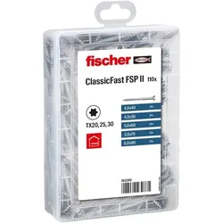 fischer Holzbauschrauben-Sortiment »Profi-Box-ClassicFast SK TG TX« 4/4,5/5/6 x 40/50/60