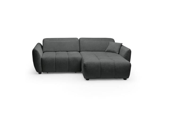 Trendstore Jaimie Ecksofa inkl. motorischer Relaxfunktion - Chenille grau - rechts automatische Relaxfunktion, manuelle Kopfteilverstellung, Schlaffunktion Modern