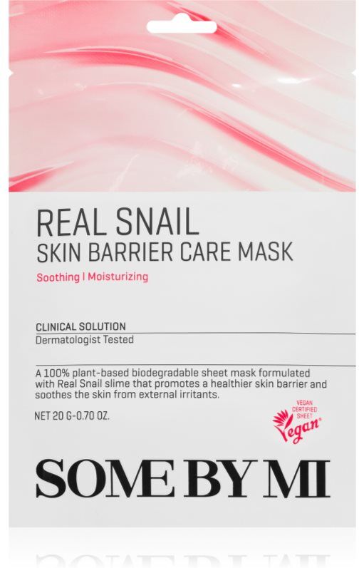 Some By Mi Clinical Solution Snail Skin Barrier Care Mask stärkende Tuchmaske für die Regeneration und Erneuerung der Haut 20 g