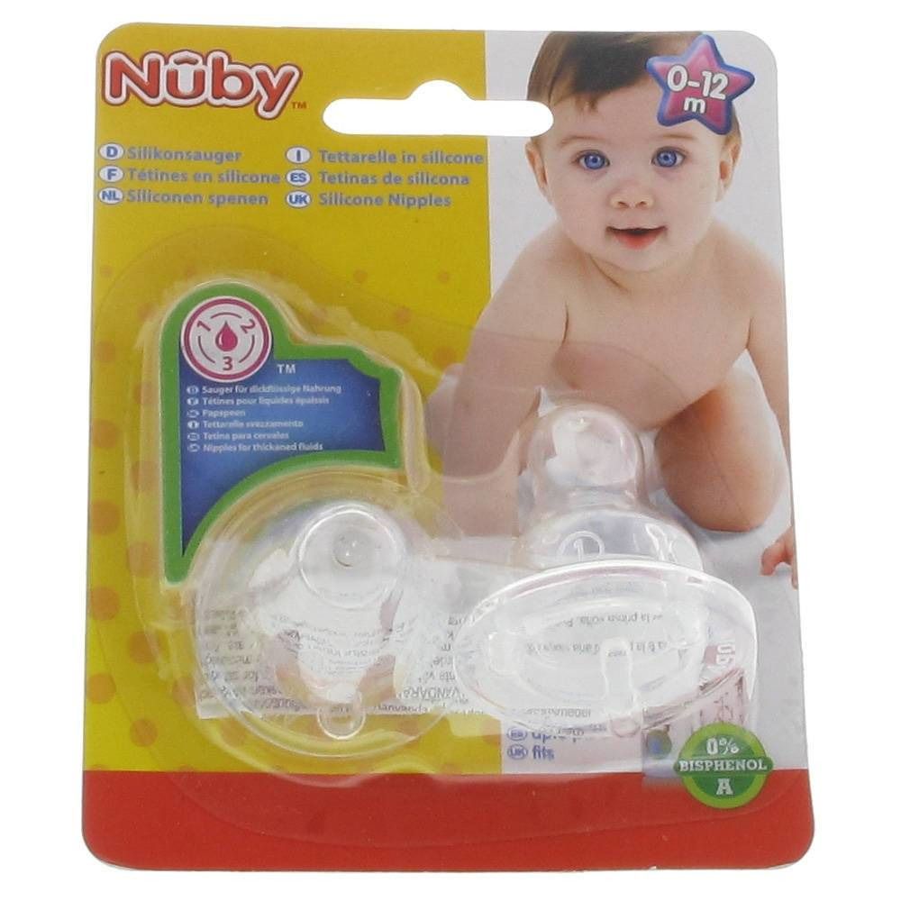 Nuby Zuigspeen 3-Stand 1093/1160/1123/1159 2 St Sauger
