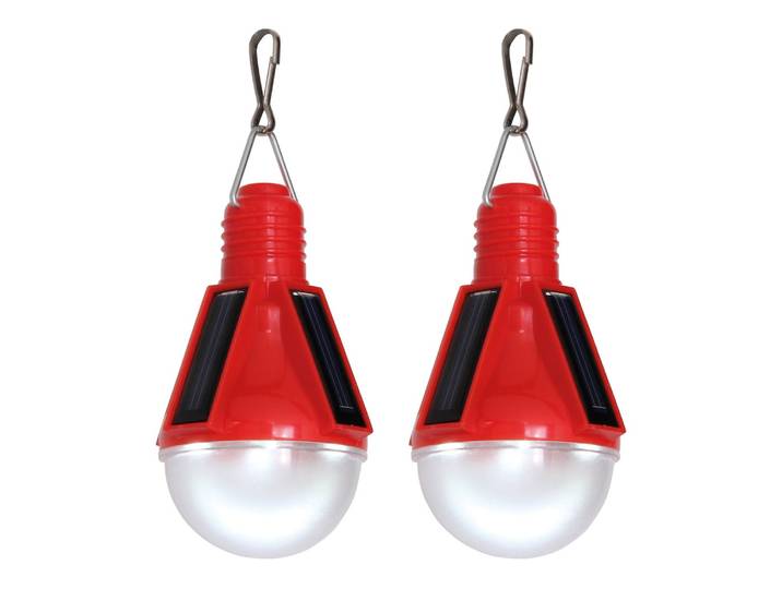 Lanternes solaires Sora lot de 2 7 x 13 x 7cm Rouge/Rouge