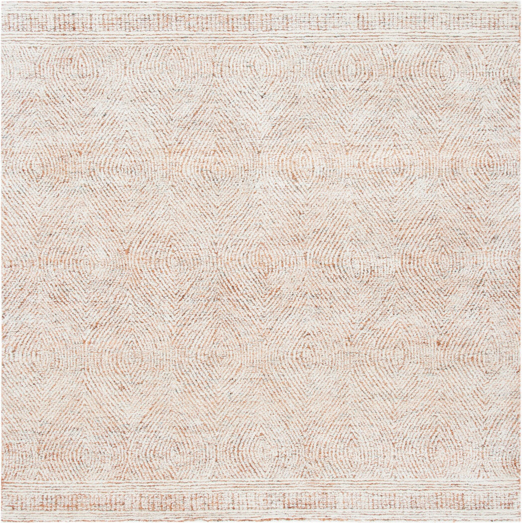 Blue Elephant Cole Hand Tufted Wool Ivory Area Rug Ivory Square 122 cm