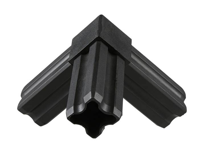 Alfer Eck-Verbinder 3 Zapfen Schwarz