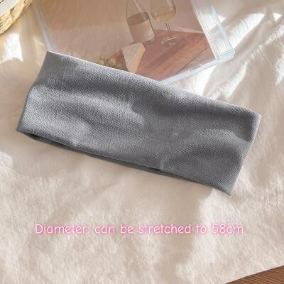 Fusion Finds Soft Knit Sports Headband Non Slip Yoga Running Workout Headwrap gray