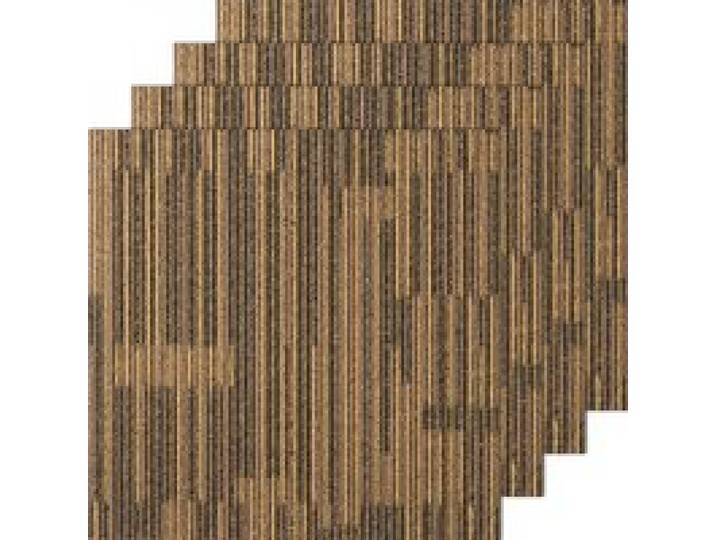 VEVOR Teppichfliesen, 500 x 500 mm, Teppichboden mit angebrachter Polsterung, weich gepolsterte Teppichfliesen, einfache DIY-Installation für Schlafzimmer und Wohnzimmer (12 Stk., gemischtes Braun)
