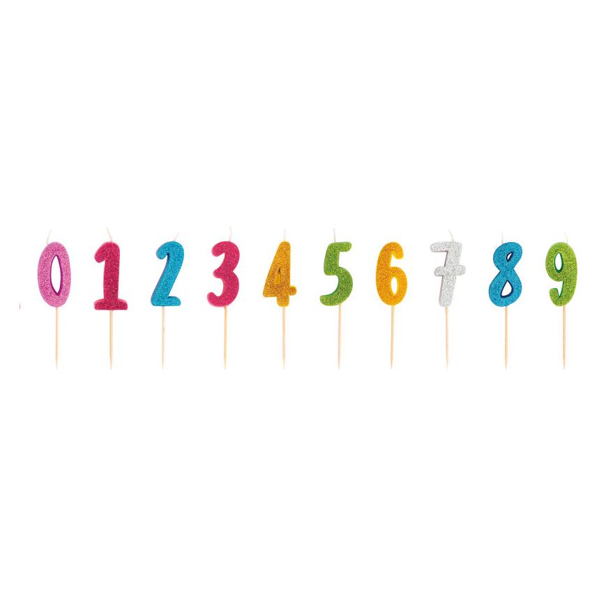 Trendhaus Zahlenkerzen Birthday Fun Glitter Mini (1 Stk.) (957641)