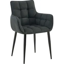 Stuhl Tirana Stoff schwarz