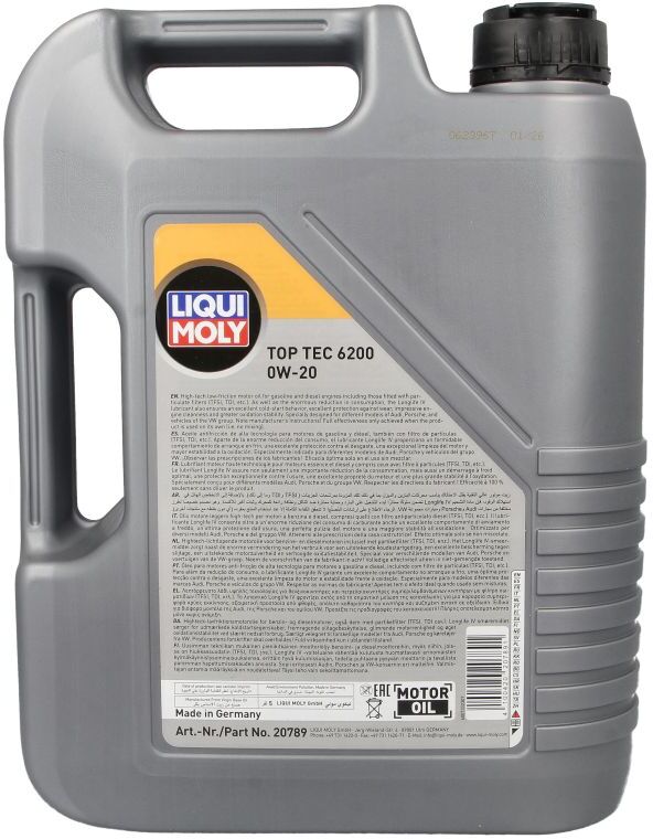 Huile moteur LIQUI MOLY 20780 TopTec 6200 0W20 5L