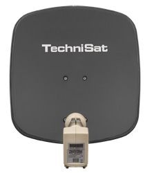 TechniSat DigiDish 45 Twin LNB 45 cm Aluminium Sat-Spiegel (Grau) 1345/2882