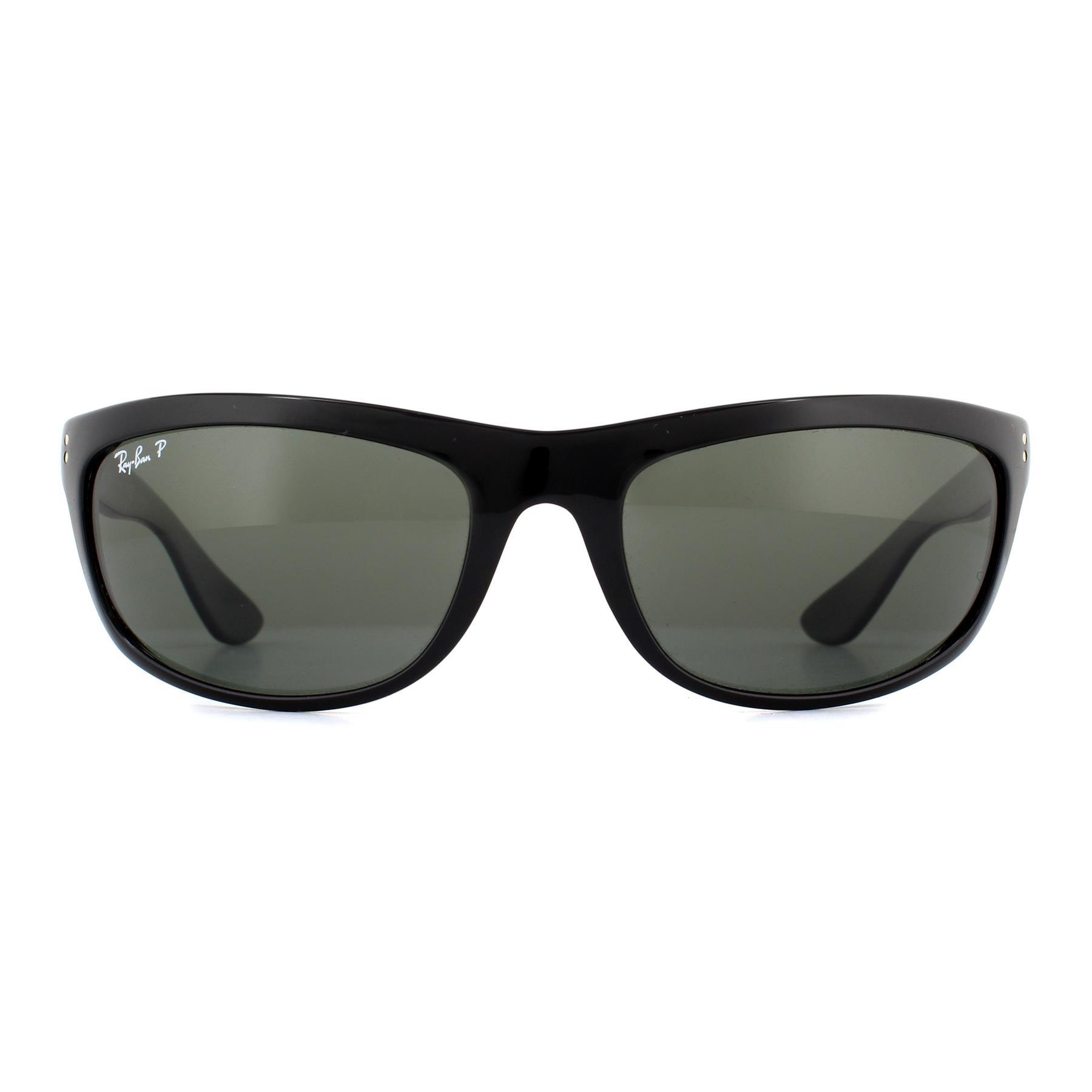 Ray-ban wrap unisex zwart groen gepolariseerde zonnebril