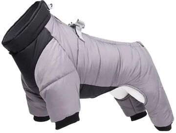 Uplifted Goods Outdoor Storm Dog Jacket With Reflective Design grey s