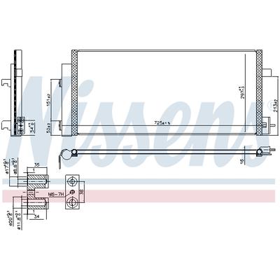 NISSENS Kondensator, Klimaanlage 941086 für CHEVROLET